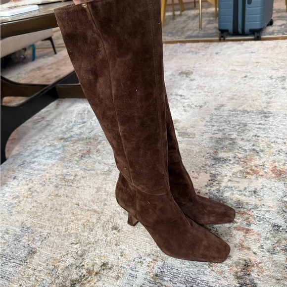 Dolce Vita Brown Suede Heeled Boots - Picture 5 of 10